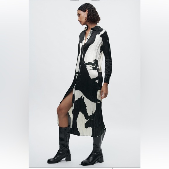 Zara Printed Shirt Dress - Picture 2 of 5